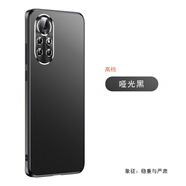 適用華為nova8手機(jī)殼nova8pro金屬鏡頭磨防摔手機(jī)保護(hù)殼套 華為nova8 Pro【啞光黑】送水凝膜+金屬鏡頭