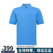 雨果博斯（HUGO BOSS）HUGO BOSS男裝Polo衫男男裝上衣棉質(zhì)商務(wù)休閑立領(lǐng)短袖logo 藍(lán)色(50468301) 3XL （220-240斤）僅供參考