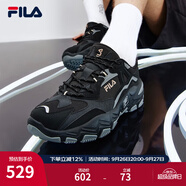 FILA 斐樂跑步鞋男鞋掠奪者 2休閑鞋慢跑運動鞋 黑/中灰-BM 42.5
