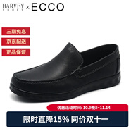 ECCO愛步男鞋  新款輕便莫克商務(wù)休閑皮鞋 540514 01001 41