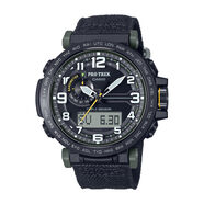 Casio 卡西歐男士運(yùn)動風(fēng)太陽能登山表100米防水指南針氣壓計