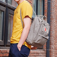 FJALLRAVEN北極狐雙肩包大容量背包男女書包23510-021霧灰16LKanken夏季出游