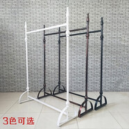 復古鐵藝服裝店展示架鞋架包架落地式男女童裝服裝貨架單杠衣帽架 加厚歐式單杠長(cháng)1.2米顏色請留言