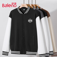 班尼路（Baleno）棒球服男秋季學(xué)院風(fēng)夾克開衫男女款上衣潮牌撞色百搭運(yùn)動(dòng)寬松外套