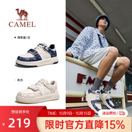 駱駝（CAMEL）【駱駝星空】百搭滑板鞋2024春冬新款輕便舒適厚底增高美式街頭男 G14A852718 米白 38