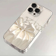 潮型匠絲綢蝴蝶結(jié)適用iphone15/13蘋果14手機(jī)殼華為vivo小米o(hù)ppo手機(jī)套通用 太空殼-RJ白蝴蝶結(jié)禮物 蘋果15