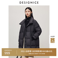 迪賽尼斯（DESIGNICE）冬季新款白鵝絨高級感通勤外套純色立領(lǐng)羽絨服女 黑色 S 建議拍前聯(lián)系客服確認