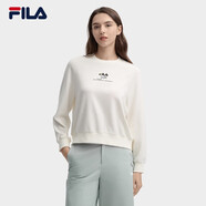 FILA 斐樂官方女子套頭衛(wèi)衣2025春夏時(shí)尚休閑寬松刺繡針織上衣
