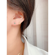 歐因高級感韓國純10K金耳環(huán)氣質(zhì)甜美ins星星五角星K黃金耳骨扣耳圈女 小號內(nèi)徑5.5mm[10K金]一只價