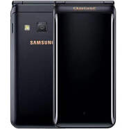 三星（SAMSUNG）Samsung三星 GalaxyFolder2 SM-G16501600移動(dòng)4G翻蓋按鍵智能手機(jī) 琉璃黑 套餐一