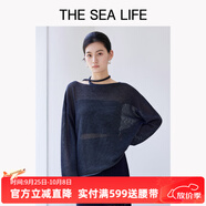 THE SEA LIFE針織衫歐海一生鏤空針織衫女2025秋季慵懶隨性罩衫上衣210120 暮云灰 M