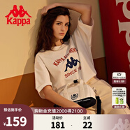 卡帕（Kappa）背靠背運動上衣女夏短袖2025新款情侶款寬松半袖t恤男K0DX2TD04D 韓國白-012A M