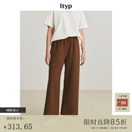 旅途原品（ltyp）空氣褲高支澳毛都市極簡(jiǎn)秋季百搭ROW風(fēng)九分褲/拖地褲子 長(zhǎng)褲-蜜糖棕-高支澳毛 L -XL