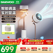 大宇（DAEWOO）【國(guó)家補(bǔ)貼】空氣循環(huán)扇電風(fēng)扇家用宿舍臥室客廳辦公室立式落地扇氛圍燈納涼空調(diào)伴侶F30 F30S-QSB【一鍵暴風(fēng)+感溫調(diào)速】