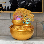 流水家園聚寶盆噴泉搖錢(qián)樹(shù)桌面擺件家居裝飾客廳工藝品辦公室開(kāi)業(yè)喬遷送禮 8312小號(hào)普通【長(zhǎng)18*寬18*高23】 插電款