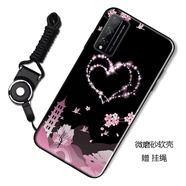 漢牌 適用榮耀play4T pro手機殼AQM-AL10保護套全包磨砂防摔個性潮男女卡通款軟外殼 兩心相依 華為榮耀Play4TPro