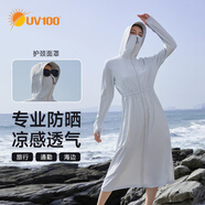 UV100防曬衣女長款春夏防紫外線遮陽時尚休閑防曬服 20074 極簡灰-遮蔽率99.23% M