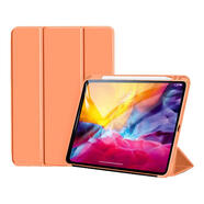 億色適用于iPad保護套2019/2020/2021款Air5/4蘋(píng)果平板防摔保護殼 mini 6殼Pro12.9 【木瓜色】軟后殼帶筆槽|ipad air 4/5