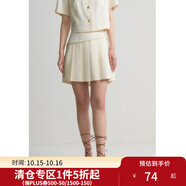 獨束大碼女裝經典小香氣質時尚套裝女俏皮百褶短裙2024夏季新款 半身裙 L (尺碼：2) (尺碼：2)