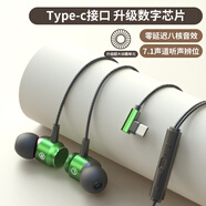 重低音有線(xiàn)耳機入耳式適用華為小米vivo榮耀OPPO手機通用游戲帶麥 綠色【typec扁口】震撼八核音質(zhì) 單品【一條裝】無(wú)優(yōu)惠