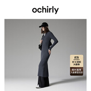 歐時(shí)力OCHIRLY抗起球羊毛針織連衣裙長(zhǎng)款優(yōu)雅季新品通勤松弛感新 深灰 S