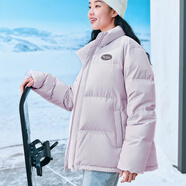 斯凱奇羽絨服男女同款秋冬保暖梭織三防立領(lǐng)短款戶(hù)外羽絨外套L423U101 L423U101-00FW L