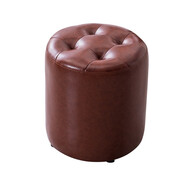 孜度 皮凳子沙發(fā)凳客廳換鞋凳歐式皮墩沙發(fā)凳客廳矮凳家用換鞋凳圓凳