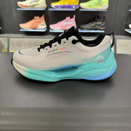 李寧2024夏季新SOFT COOL男子反光透氣清涼潮流休閑鞋 標準白/淺松綠 -3 40