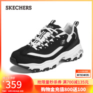 斯凱奇（Skechers）奶茶熊貓鞋老爹鞋子男士厚底增高休閑經(jīng)典復古 男款-黑色/白色/BKW 42.5