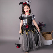 創(chuàng  )京懿選女童洛麗塔蓬蓬裙萬(wàn)圣節兒童服裝女童吸血鬼裝扮連衣裙cosplay女 小丑格子裙 成人_S身高155~165厘米