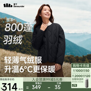 蕉下（beneunder）外套女氣絨圓領(lǐng)棉服春秋保暖防風(fēng)戶(hù)外CL002漫暮黑S