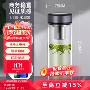 萬象（WANXIANG） 玻璃杯單層泡茶杯子茶葉杯辦公室泡茶杯男士商務(wù)水杯大容量水杯 630mlU200-水泥灰-