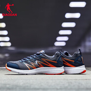 喬丹QIAODAN運動(dòng)鞋男新款男士跑鞋輕便減震防滑網(wǎng)面跑步鞋男 深藏青/閃亮橘（網(wǎng)面） 39
