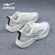 鴻星爾克（ERKE）運(yùn)動鞋男鞋夏季新款網(wǎng)面透氣慢跑鞋軟底舒適防滑耐磨跑步鞋男款 微晶白/亮銀/正黑3151 40