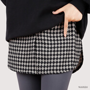 紐菲奧納屁簾冬季疊穿內搭打底洋氣半身裙子百搭假下擺大碼小屁簾子遮屁股 菱形格 2XL 140-70斤