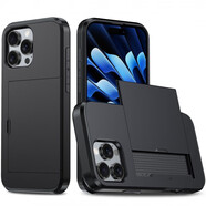何佳功卡包適用蘋果16手機(jī)殼插卡iPhone16proMax裝卡13防摔15pro錢包14保護(hù)套XS男16plus滑蓋11商務(wù)12外 SGP插卡-黑色 iPhoneSE4