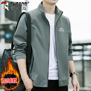 啄木鳥(niǎo)（TUCANO）外套男秋冬季商務(wù)休閑夾克男士沖鋒寬松衣服男裝 豆灰加絨 2XL