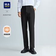 海瀾之家（HLA）休閑褲男裝25春秋季輕商務(wù)Chic Ageless免燙抗皺遠紅外男士長(cháng)褲子 加絨加厚-HKCAW4J115A黑色9Q 29 /165推薦54~56kg