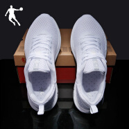乔丹运动鞋男鞋2024夏季新款网面透气跑鞋红色休闲鞋子男士跑步鞋 白色/银色 39