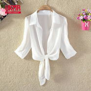 UKMR單件連衣裙套裝2025夏新復古印花小黑裙高腰無(wú)袖顯瘦A字裙兩件套 單上衣 L 110-125斤