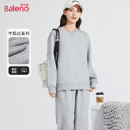 班尼路（Baleno）圓領(lǐng)薄款衛衣男女2025春秋季時(shí)尚慵懶風(fēng)無(wú)帽套頭外套長(cháng)袖T恤上衣