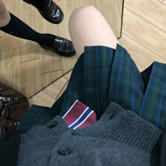 東鯨歲時記原創(chuàng)正版日系復(fù)古格裙學(xué)院風(fēng)高腰制服百褶裙格林童話東京歲時記jk 【格林童話】格裙（裙長42cm） 贈送平角 M