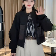 仟枝戀小紅書爆款2025秋季新款韓版高級感休閑百搭小個子立領(lǐng)短外套女夾 黑色[正品現(xiàn)貨] S85-105 均碼