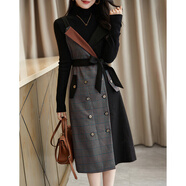 德瑪納（dme）德瑪納（dme）氣質(zhì)吊帶裙（含腰帶） 黑色 S