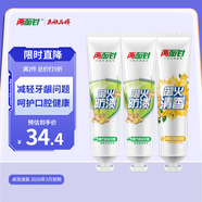 兩面針（LMZ）牙膏清新口氣幫助減輕牙齦問題3支家庭實(shí)惠套 姜鹽140g*2+卓效清新170g
