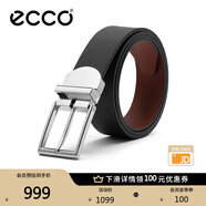 愛步（ECCO）男士皮帶 金屬針扣腰帶男 皮帶 9105892 黑色/深棕色910589291157 100cm