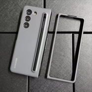 三星（SAMSUNG）Z Fold6通用原裝手機(jī)殼纖巧SPen觸控筆W25保護(hù)套w23槽附手機(jī)寫(xiě)筆F 平替 照相頭精孔灰色殼附Spen觸 三星GalaxyZFold6