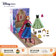迪士尼（Disney）故事書(shū)玩偶套裝系列艾莎安娜愛(ài)麗絲關(guān)節可動(dòng)娃娃送女孩生日禮物 安娜故事書(shū)玩偶套裝