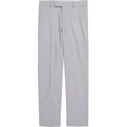 Calvin Klein 男童西裝正裝褲 直筒修身和下擺 腰帶環(huán) Silver Metal 8 Husky