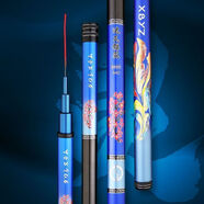 達瓦櫻花日本碳素釣魚(yú)竿手竿碳素超輕超硬19調大物竿臺釣竿鯽魚(yú)竿 1m 夢(mèng)之藍色【日本原裝進(jìn)口烤漆】 5H 28調3.6米僅28克+雙竿稍